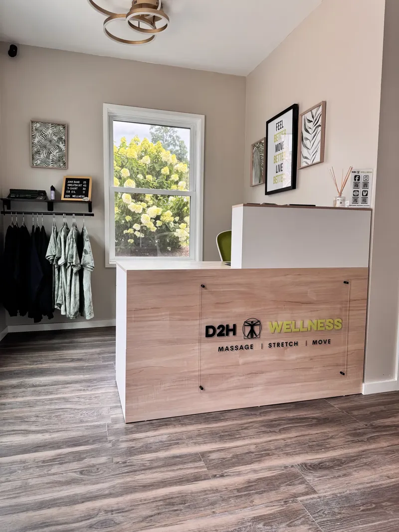 D2H Wellness reception desk at 2692 West Main St, Wappingers Falls NY